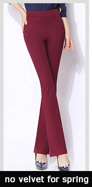 Vintage Office skinny Women Pants Trousers Zipper High Waist Pocket Flare pants formal OL Office Career Capris Work Wear Black