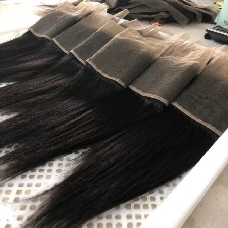 13x6 Transparent Lace Frontal Brazilian 100% Human Hair For Women Pre Plucked 4x4 Straight Lace Frontal Closure Only