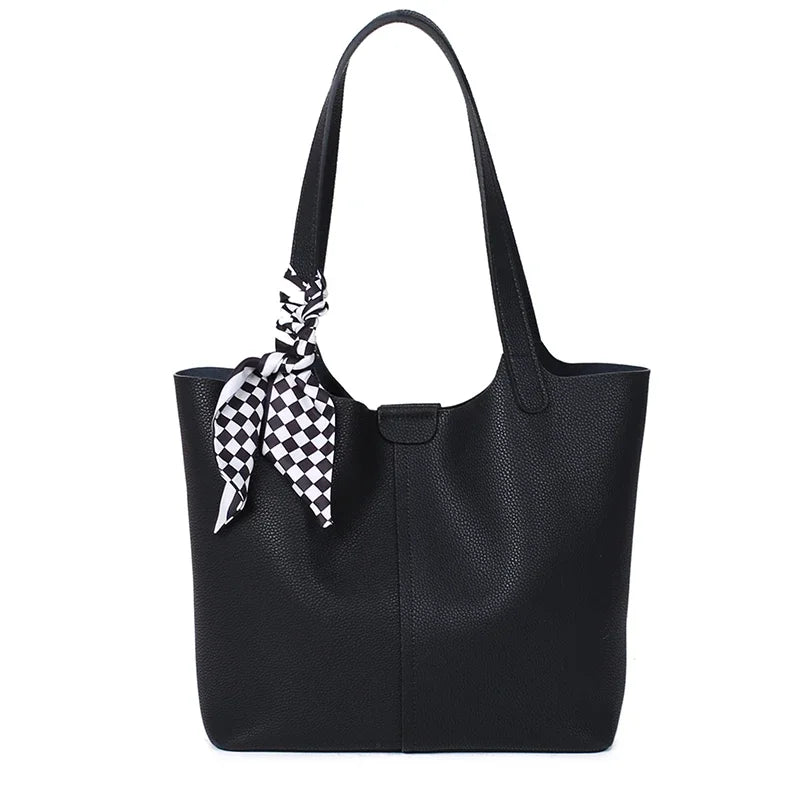 Genuine Leather Designer Luxury Bag Large Capacity Fashionable Casual Shoulder Bag Commuting work handbag for women office