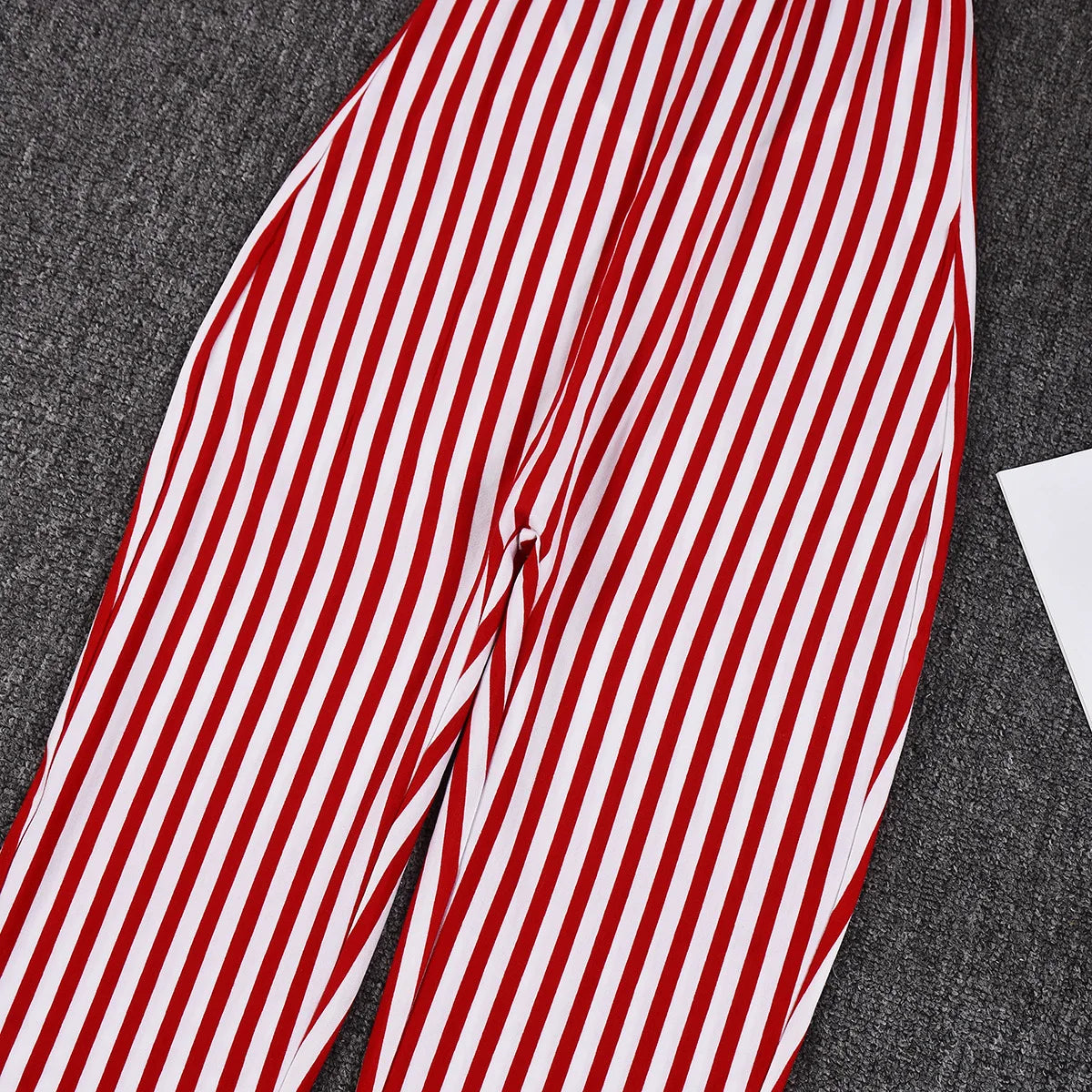 FAGADOER Casual Striped Patchwork Bodycon Romper Women Red Halter Deep V-neck Backless Jumpsuit Female Streetwear Overalls New