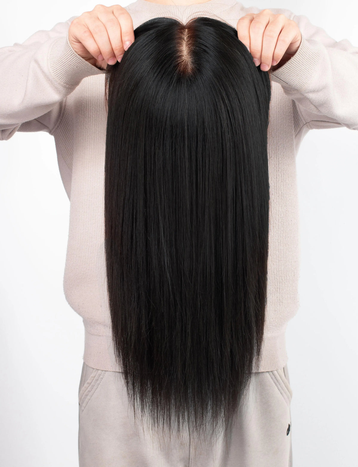 Silk Base Straight European Virgin Human Hair Wig For Women