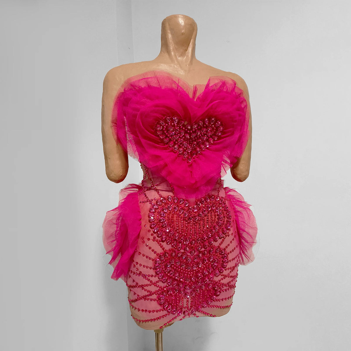 Rhinestone Sequin Mesh Long Sleeve Evening Dress for Women
