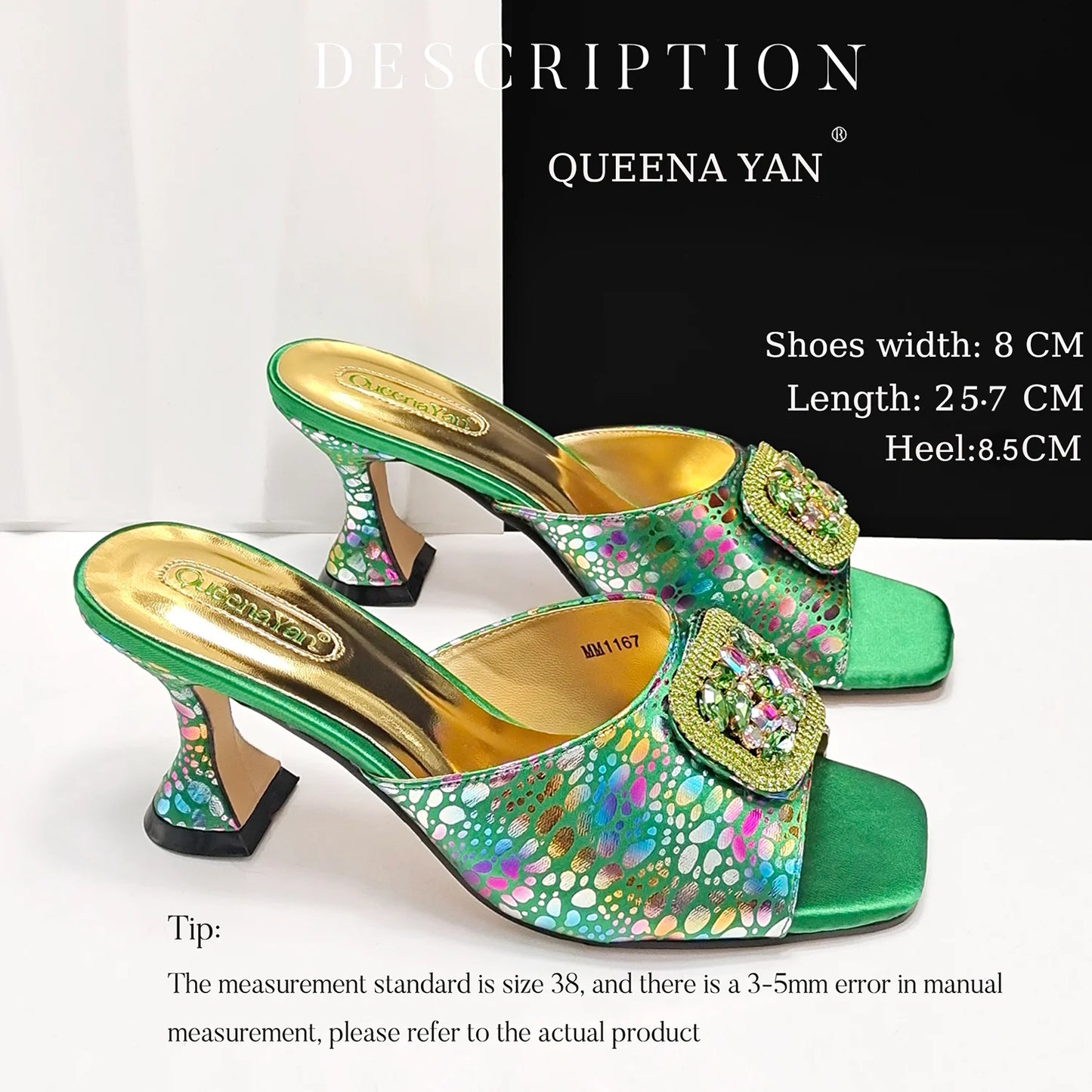 QueenaYan 2025 Fashion Newest Arrival Orange Color Square Toe Women Sandals Shoes Matching Bag Set for Ladies Wedding Party Pump