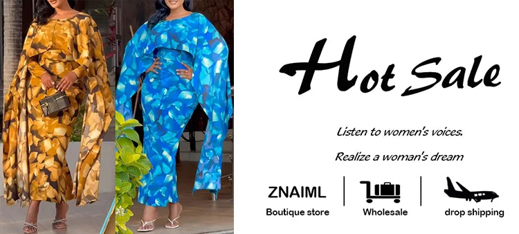 Znaiml Elegant Women Long Sleeve Floral Print Boho Blue Maxi Dress Fall Sexy Evening Birthday Party Beach Club Prom Vestidos New