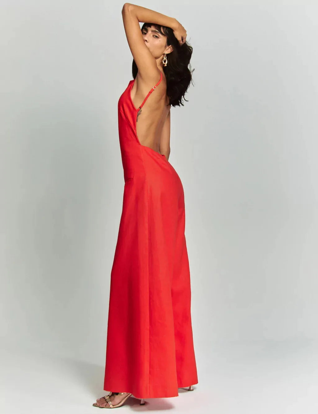Summer Women's Jumpsuit Long Pants Sleeveless High Waist Wide Leg Ankle-length Pants Solid Color Casual Fashion Women's 2025