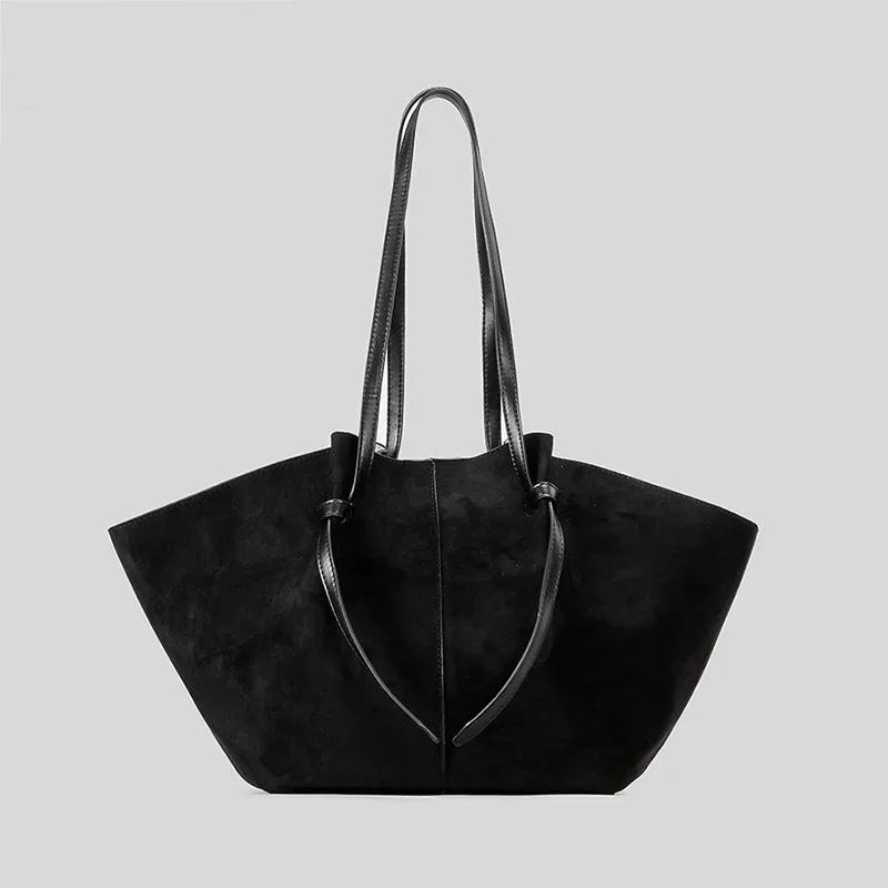 Luxury Frosted Ladies Tote Bag European American Style Wing-shaped Handbag High-end Suede Large-capacity Shoulder Bag Wing Bag