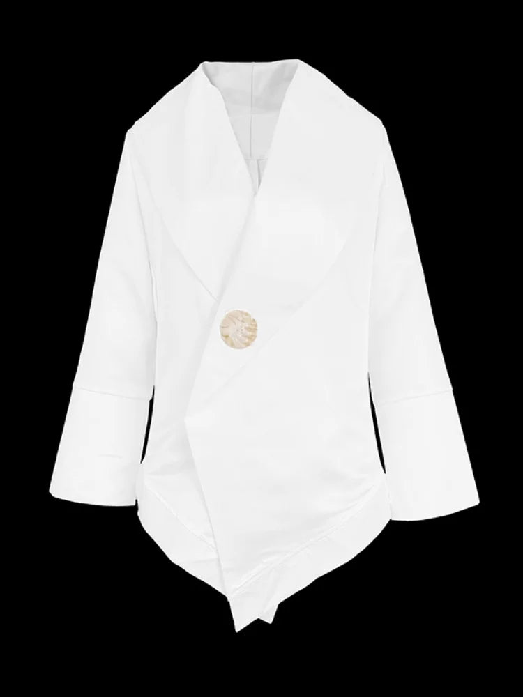 Fashion Loose White Women's Blouse 2025 Casual Lapel Long Sleeve Shirt Elegant Classic Solid Top Buttoned Female Clothing Office