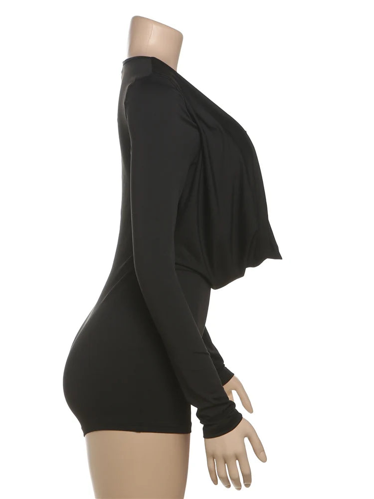 Weird Puss Sexy Women Swing Collar Romper+Metal buckle Bra Hipster Midnight Party Coquette New Spring Trend Workout Playsuits