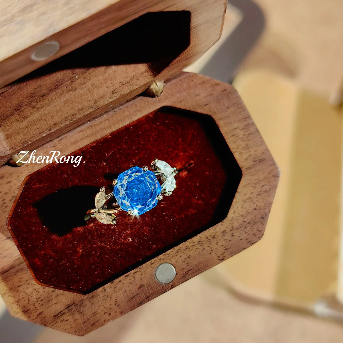 Rose Flower Cubic Zirconia Pendant Jewelry Set for Women