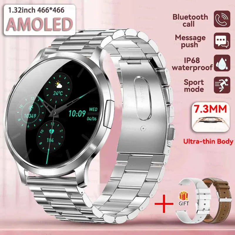 2025 New Smart Watch For Women 1.32"HD AMOLED Screen IP68 Waterproof Heart Rate Women Health Ladies Smartwatches For Android ios