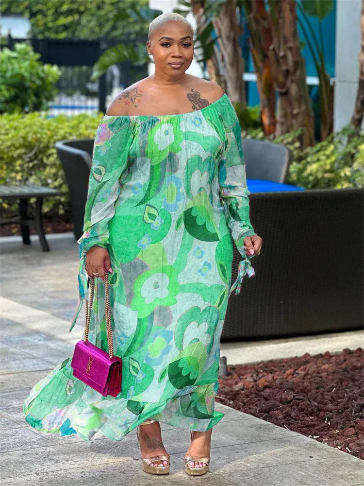 Plus Size Floral Maxi Dress