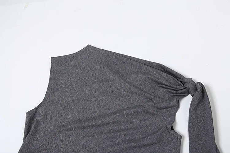 Weird Puss Hollow Bandage Tank Tops Women Ribbon One Shoulder Solid Sexy Summer Trend Wild Midnight Club Skinny Irregular Vest