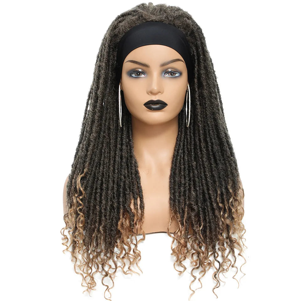 Heat Resistant Long Goddess Braid Faux Locs Wig For Women