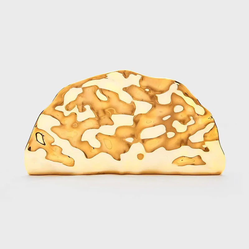 Brand Luxury Design Evening Bag Acrylic Fashion Exquisite High-end Handbag Metal Fan-shaped Crossbody Bag Textured Women's Bag