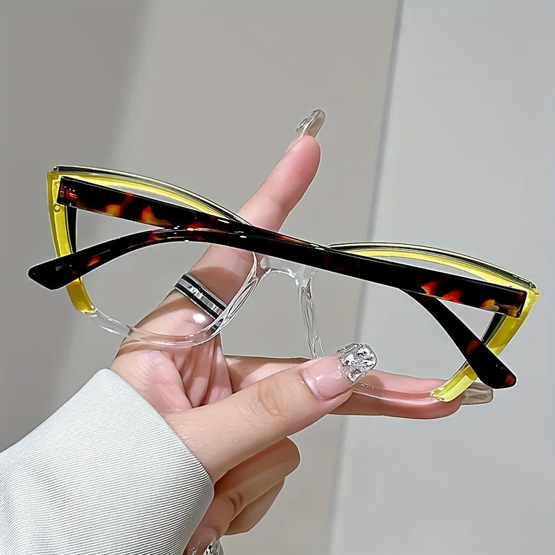 Vintage Cat-Eye Full Rim Reading Glasses Non-Prescription, PC Frame & Lens, Elegant Design, Range 1.0 to 4.0
