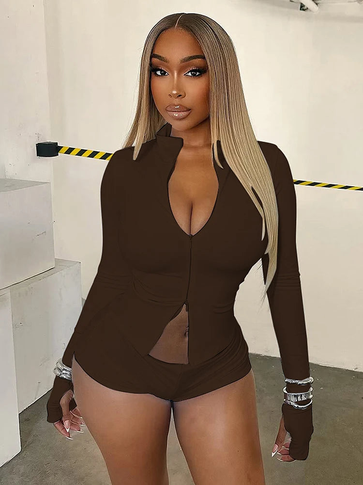 Sporty Street Style Tracksuit Set