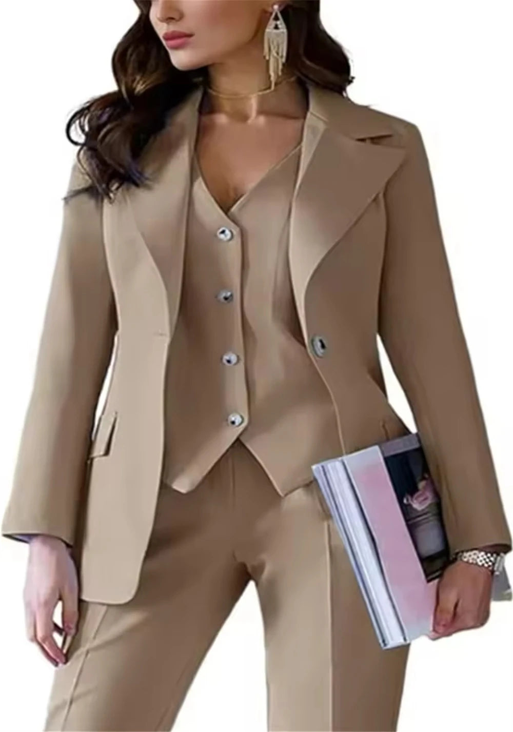 Slim Fit Three Piece Suit Set