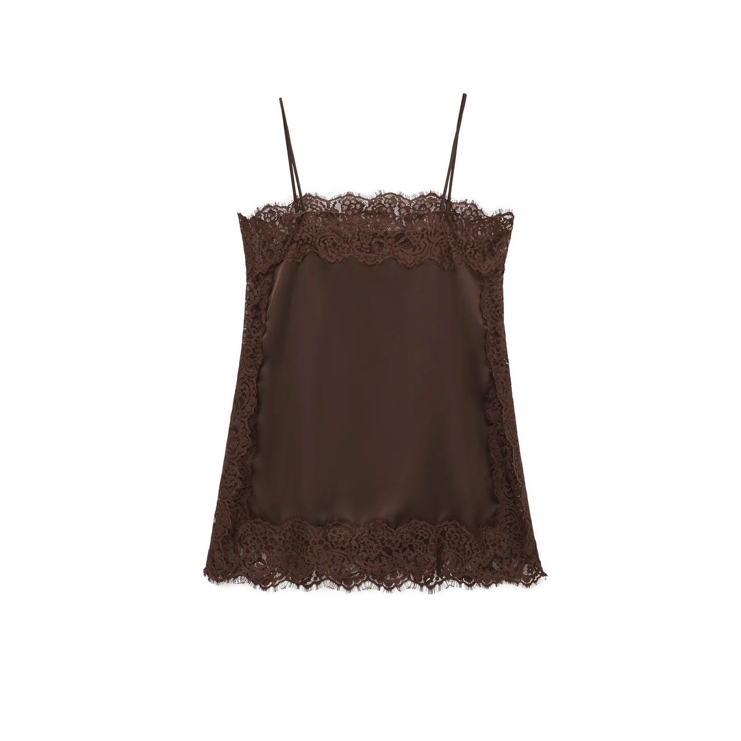 Slim Sling Backless Satin Lace Evening Camisole for Women