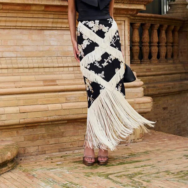 Ruffle V-Neck Sleeveless Blouse and Plaid Skirt Set for Women