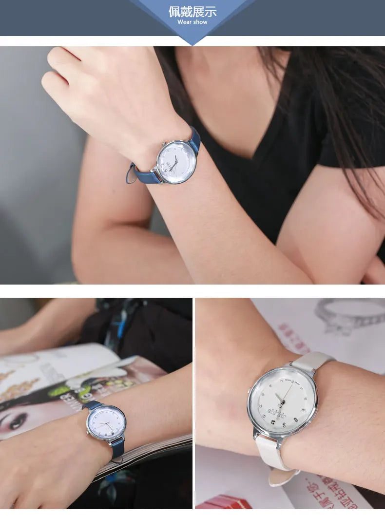 Thin Lady Women's Watch Fine Fashion Luxury Style Hours Dress Bracelet Leather Classic Girl Birthday Gift Julius No Box