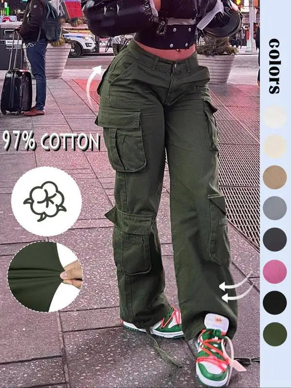 High Stretch Multi Pocket Workwear Trousers for Women