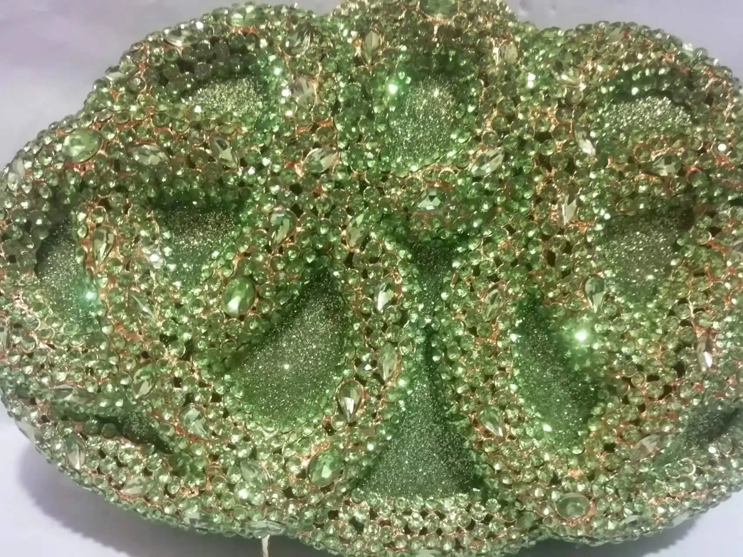 Lady Hot pink/Green/Silver Rhinestone Bags Luxury Fashion Female Diamond Crystal Clutch Elegant Gold Metal Wedding Dinner Purses