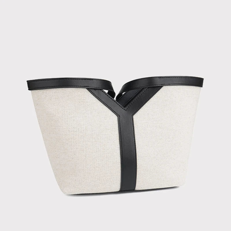 Y-shaped Design Straw Underarm Bag With Small Bag Leisure Vacation  Large Capacity Woven Wing Tote Bag Versatile Shoulder Bag