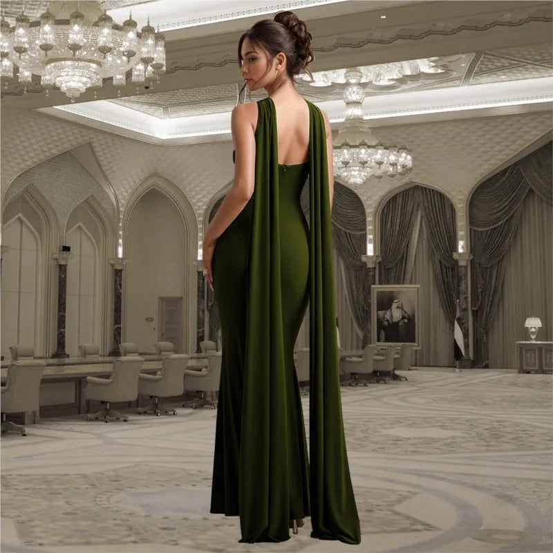 Elegant Satin Ribbon Party Long Dress Women Black Off Shoulder Sleeveless Slim Female Dresses 2025 Summer Lady Evening Robe New