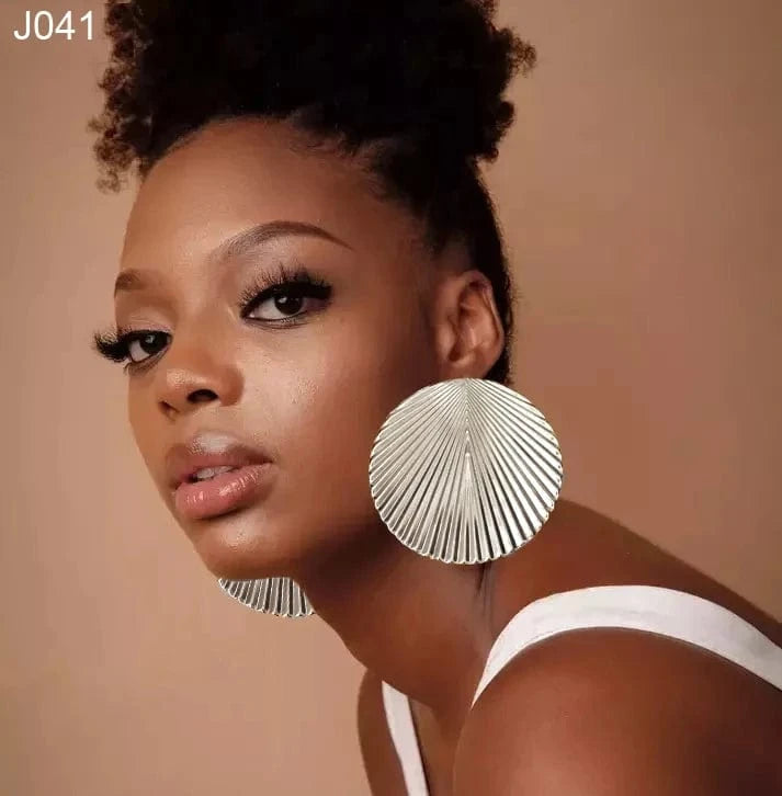 Fashion Jewelry Big Gold Color Round Geometric Earrings Dangle Drop Earrings For Women African Wedding Party Gifts