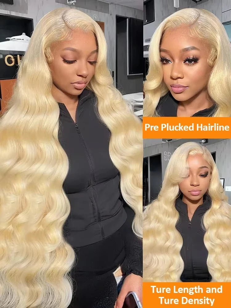 Preplucked Transparent Lace Front Body Wave Wig for Women