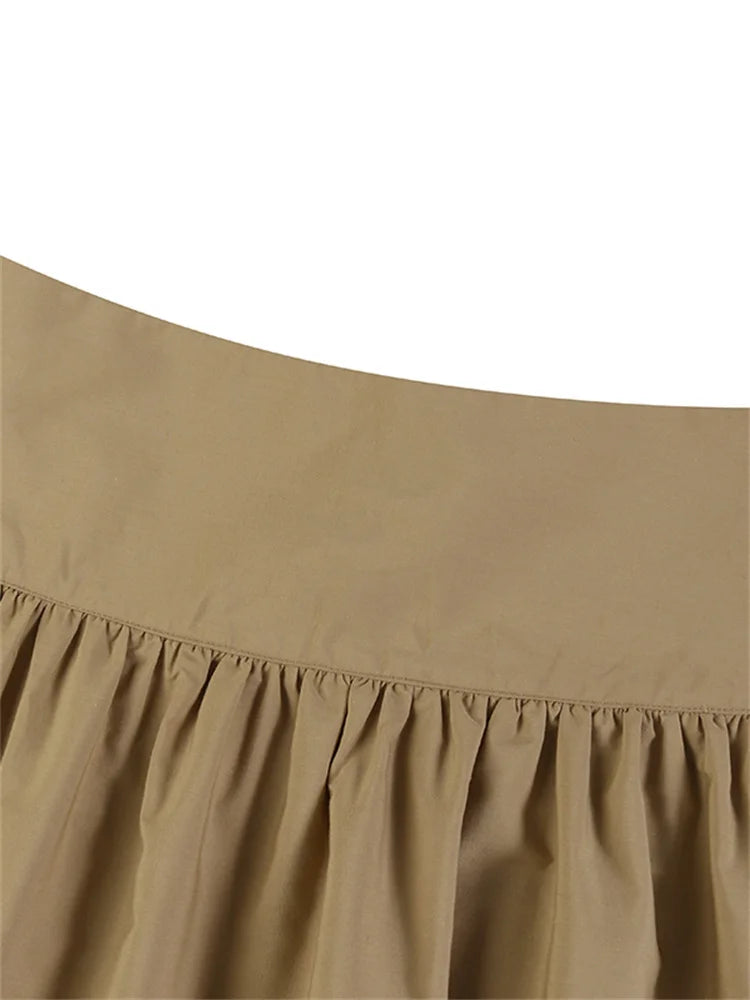 Celmia High Waist Swing Long Skirt Women Fashion Pleated Zipper Party Jupe Casual Loose A-line Skirt 2024 Vintage Beach Skirt