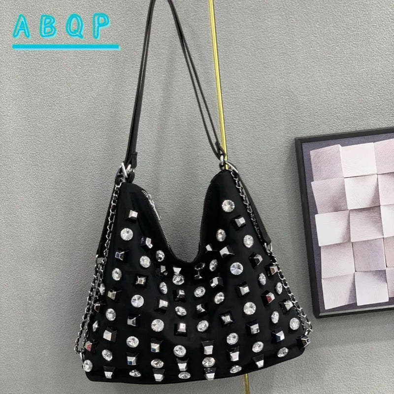 Women's Shoulder Bag Luxury Brand Diamond-encrusted Shiny Women's Shoulder Crossbody Bag Fashion Diamond-encrusted Women's Bag