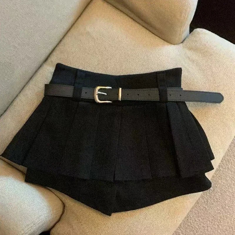 Y2K Preppy Style Solid Pleated Skirts Korean Fashion Casual Mini Skirts New Design Chic High Waist Streetwear Slim Clothing 2025