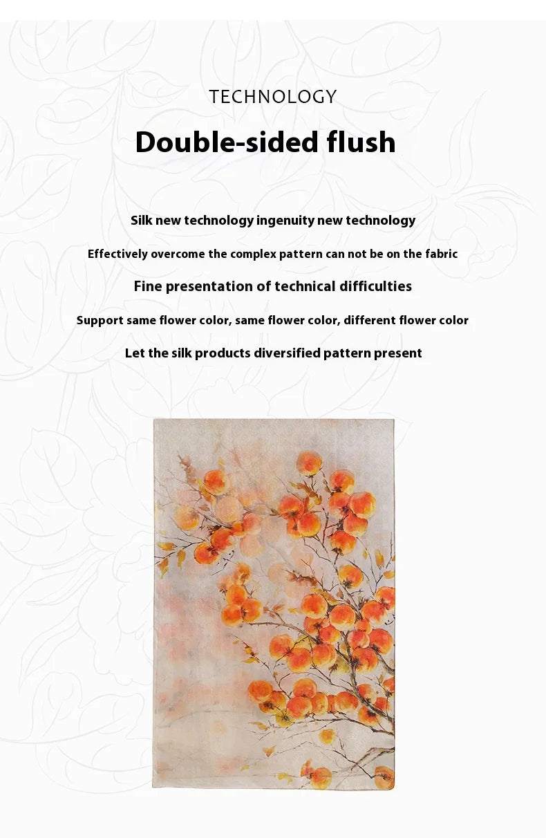 High-end women's new 100 mulberry silk scarf shawl cheongsam 170 * 55cm
