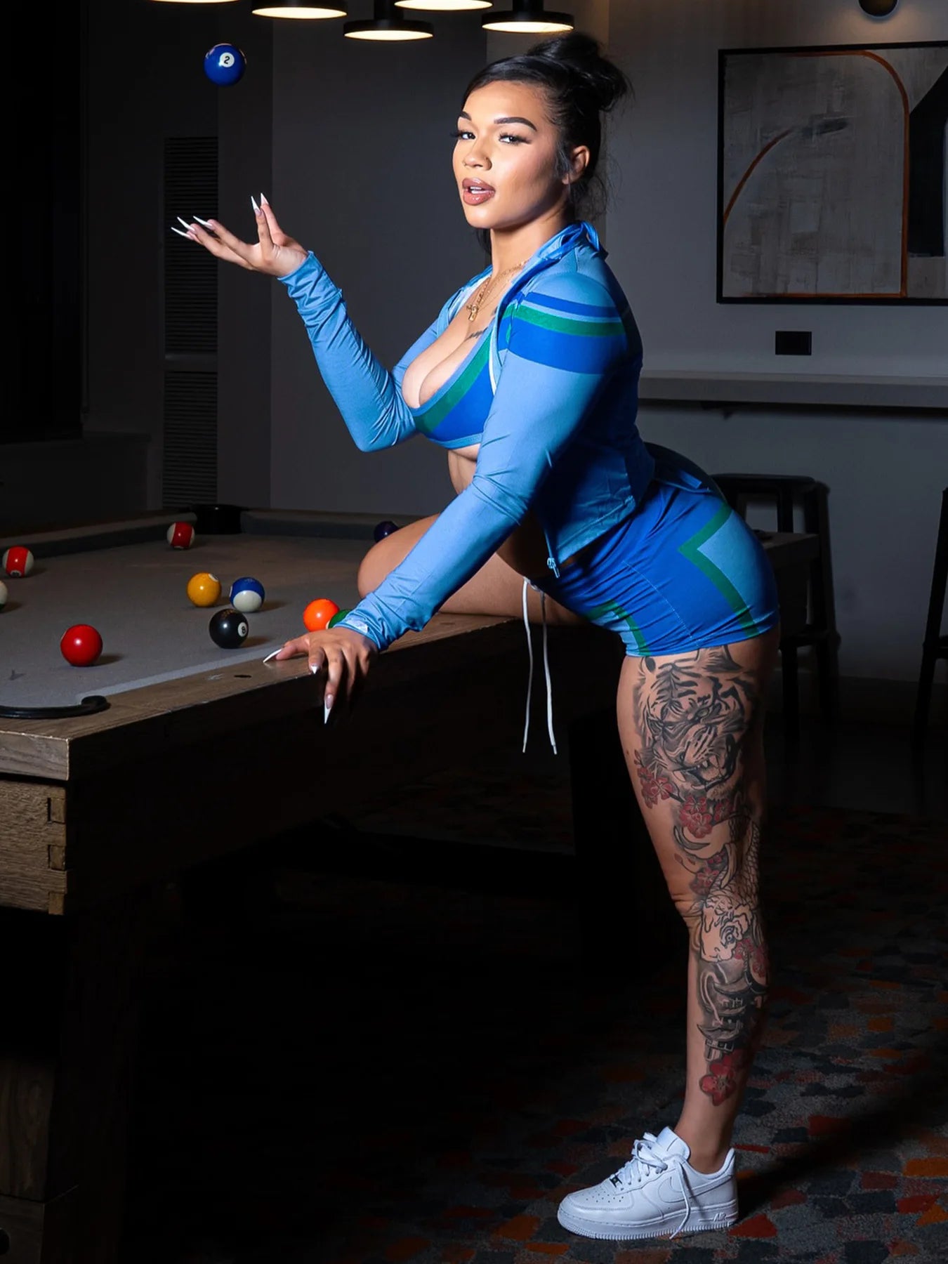 Weird Puss Contrast Patchwork 3 Piece Set Women Halter Strapless Tops+Cardigan Crop Jacket+Drawstring Shorts Sexy Sporty Outfits