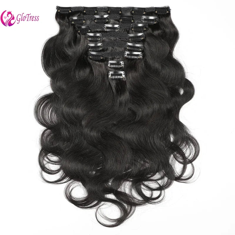Clip in Hair Extensions 613 Blonde Body Wave 8-26 Inches Brazilian Virgin Remy Human Hair High Quality Natural Style Full Head