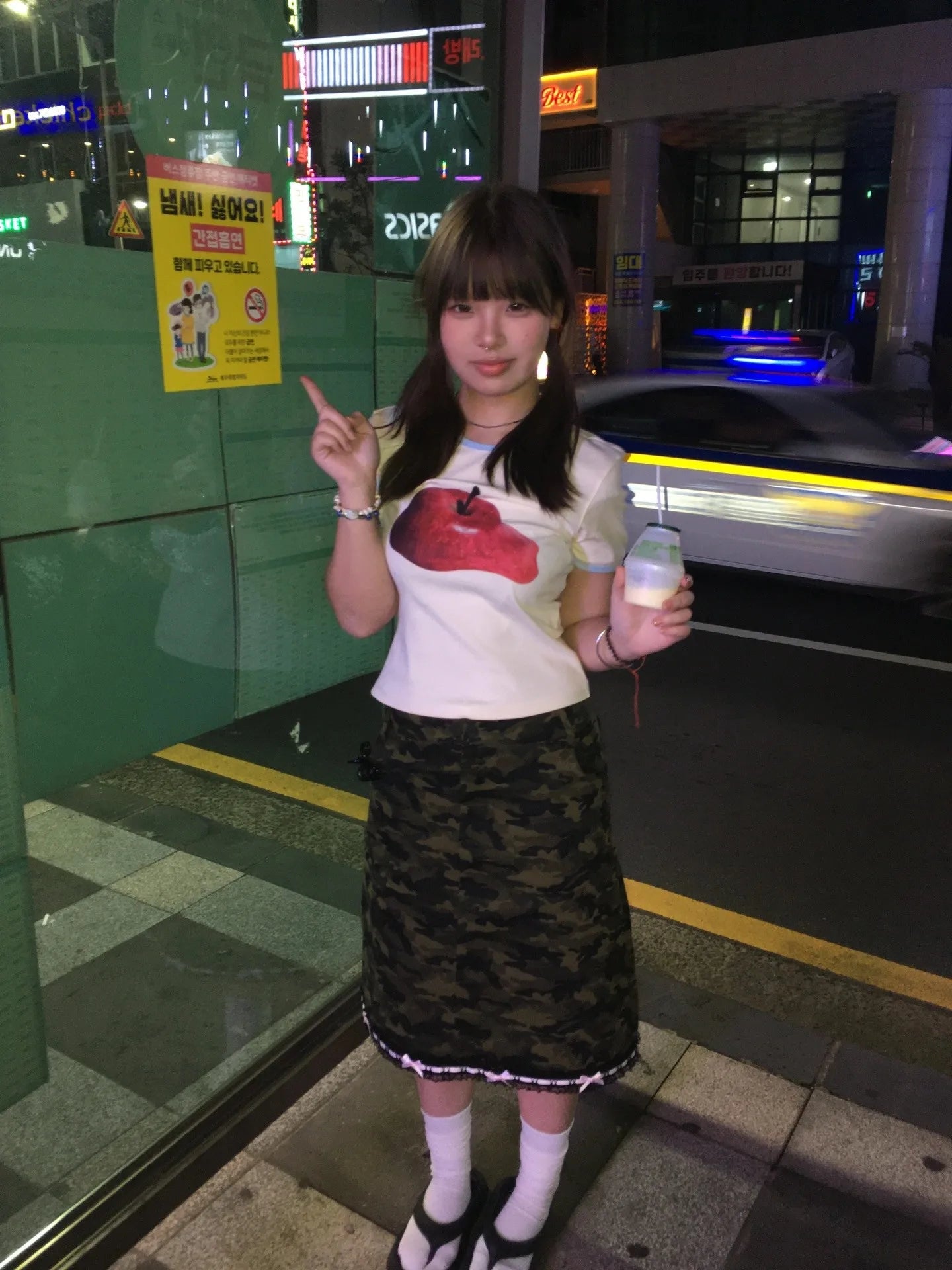 Karrram Japanese Y2k Apple Print T-shirt Vintage 2000s Style Crop Top Harajuku Aesthetics Short Sleeve Tee Shirt American Retro