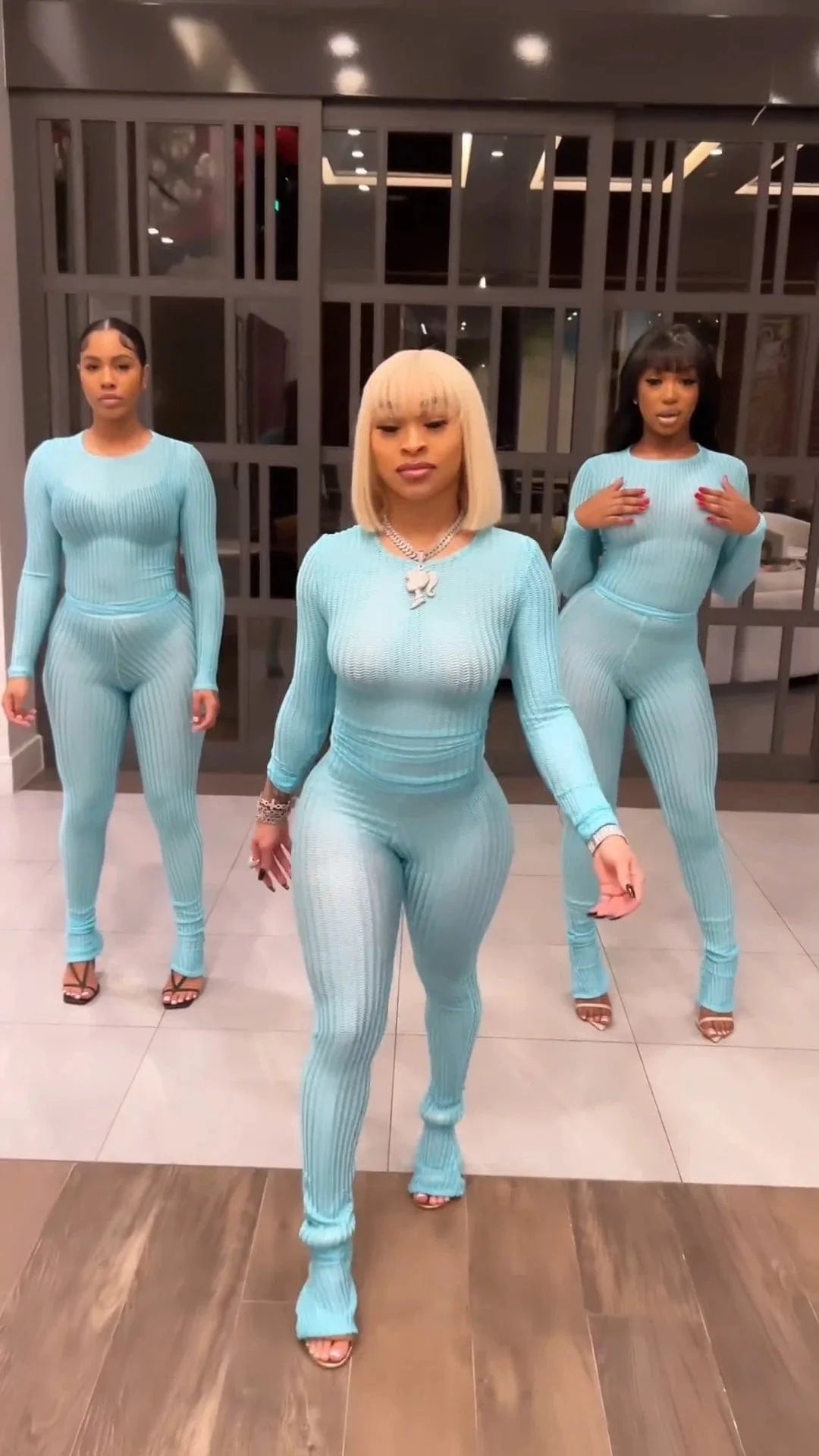 CM.YAYA Fashion See Though Women's Set Long Sleeve T-shirt and Flare Pants 2024 Active Street Two 2 Piece Sets Outfits Tracksuit