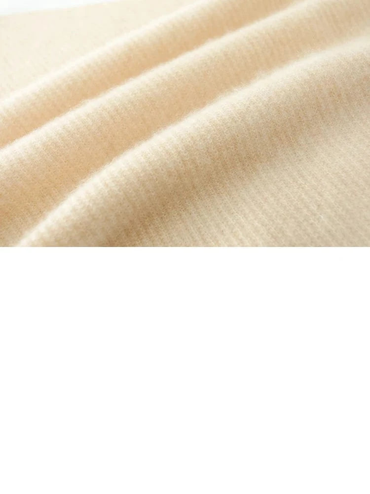 New Chic Women 100% Cashmere Scarf Autumn Winter Cashmere Knitted Tassel Long Shawls Row Style Basic Soft Warm Scarf Luxury Tops