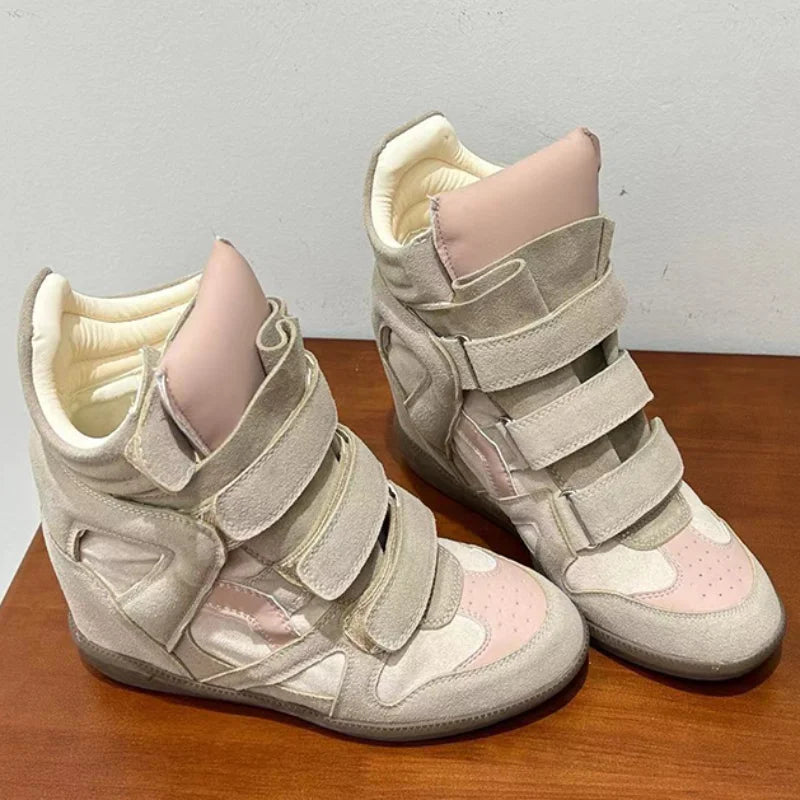 Thick-soled Casual Sneakers New Women's Versatile Fashion Casual Shoes Stylish Retro High-top Design Comfortable Sports Shoes