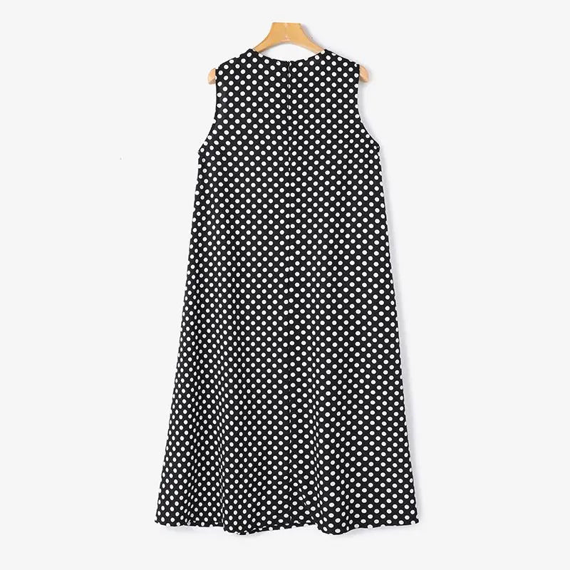 ZANZEA Bohemian Point Dot Printed Dress Women Summer Vestidos 2024 Elegant Sexy Sleeveless Casual Loose Vintage Beach Sundress