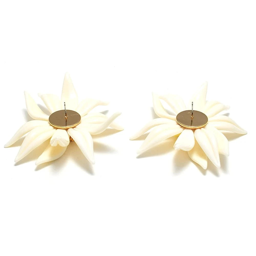 Large Flower Earrings Simple Elegant Earring Women's Jewelry Sets Wholesale Trendy Drop Earrings Accessories
