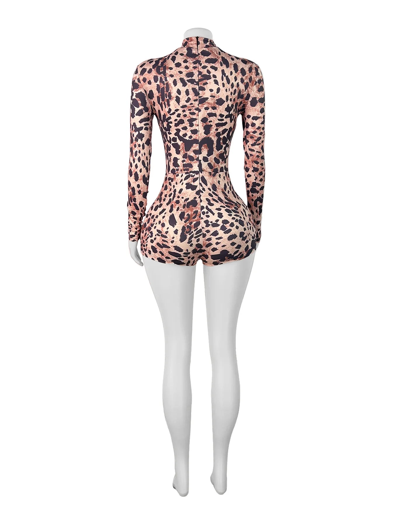 FAGADOER Y2K Sexy Leopard Print Bodycon Jumpsuits Women Spring New Skinny One Piece Rompers Midnight Streetwear Workout Overalls