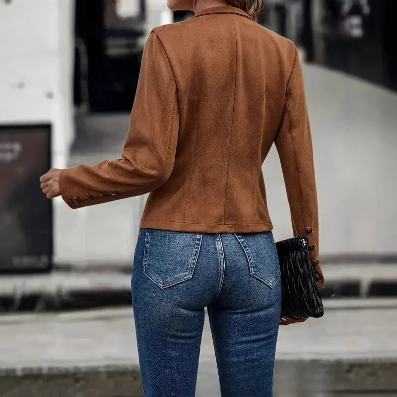 Beautyblue Women's Jacket Fashion Button Cardigan Casual Long Sleeves Loose Adjustable Straps Urban Ladies Coats Outerwear
