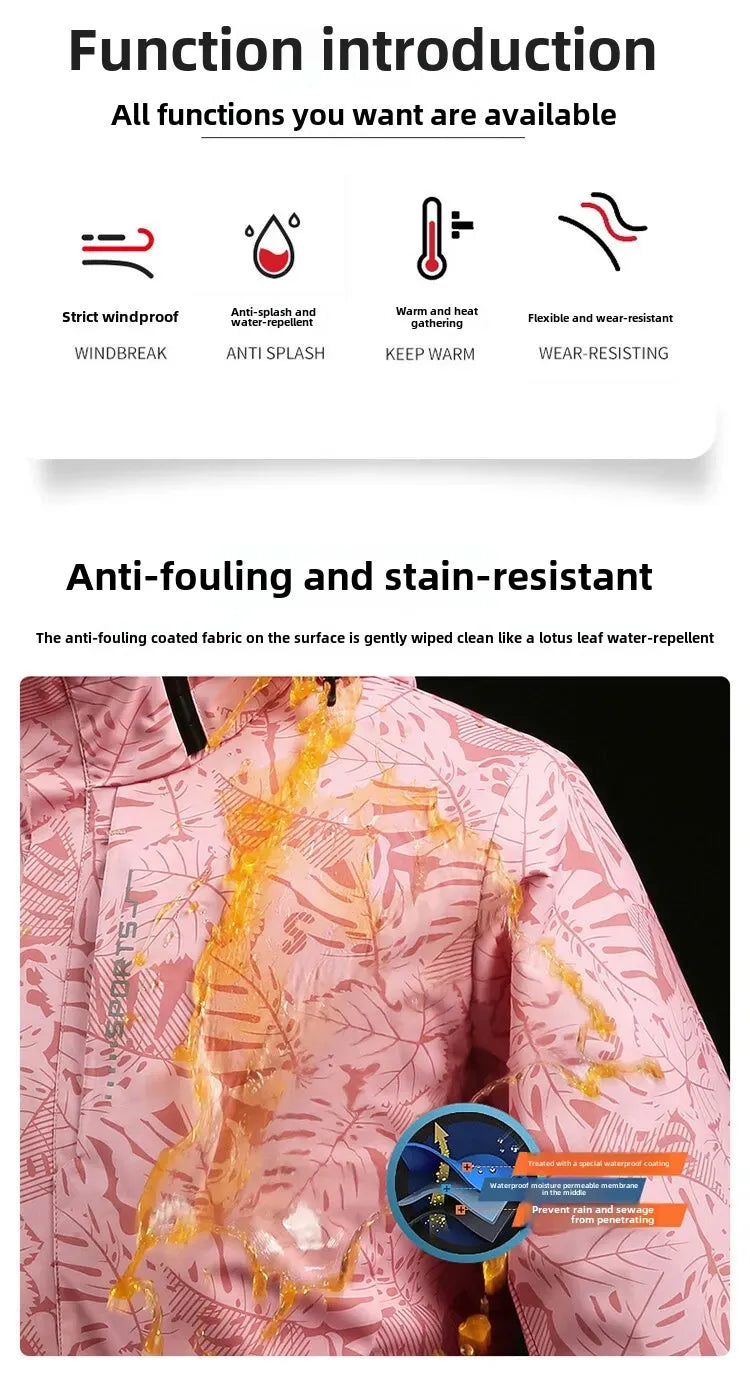 Spring Autumn Camouflage Lightweight Women's Outdoor Waterproof Casual Jacket Couple's Hiking Clothing Single Layer Windbreaker