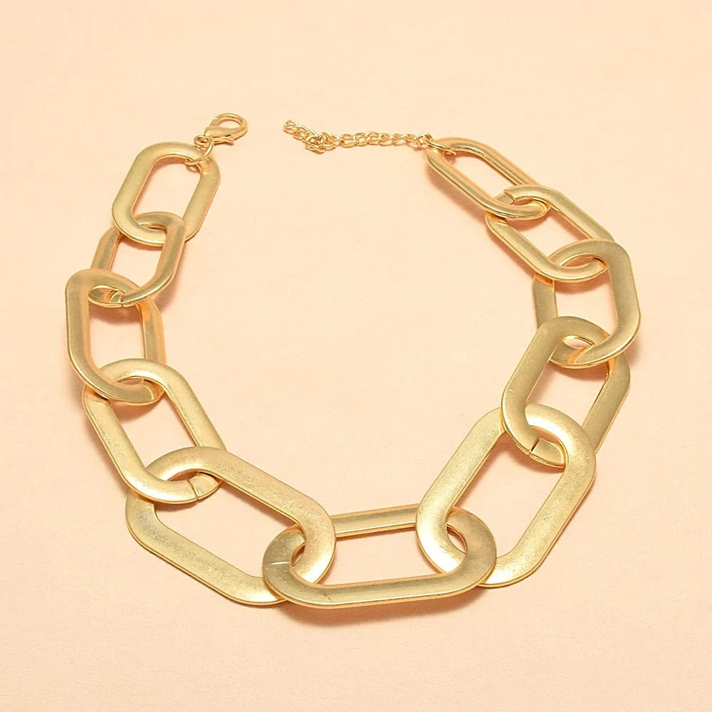 Hoops Necklaces Golden Metal Necklaces Popular Necklaces Jewelry For Women Trendy Accessories Wholesale
