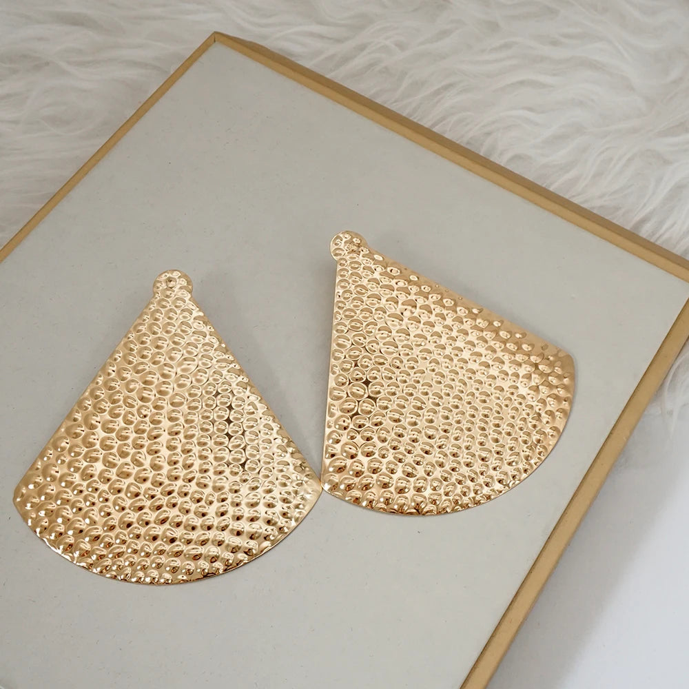 Fashion Jewelry Big Gold Color Round Geometric Earrings Dangle Drop Earrings For Women African Wedding Party Gifts