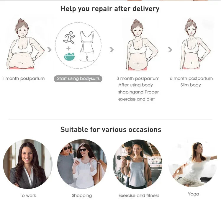 Fajas Colombianas Postpartum Girdles for Women Double Compression Shapewear Full Body Slimming Waist Trainer Flat Belly Corset