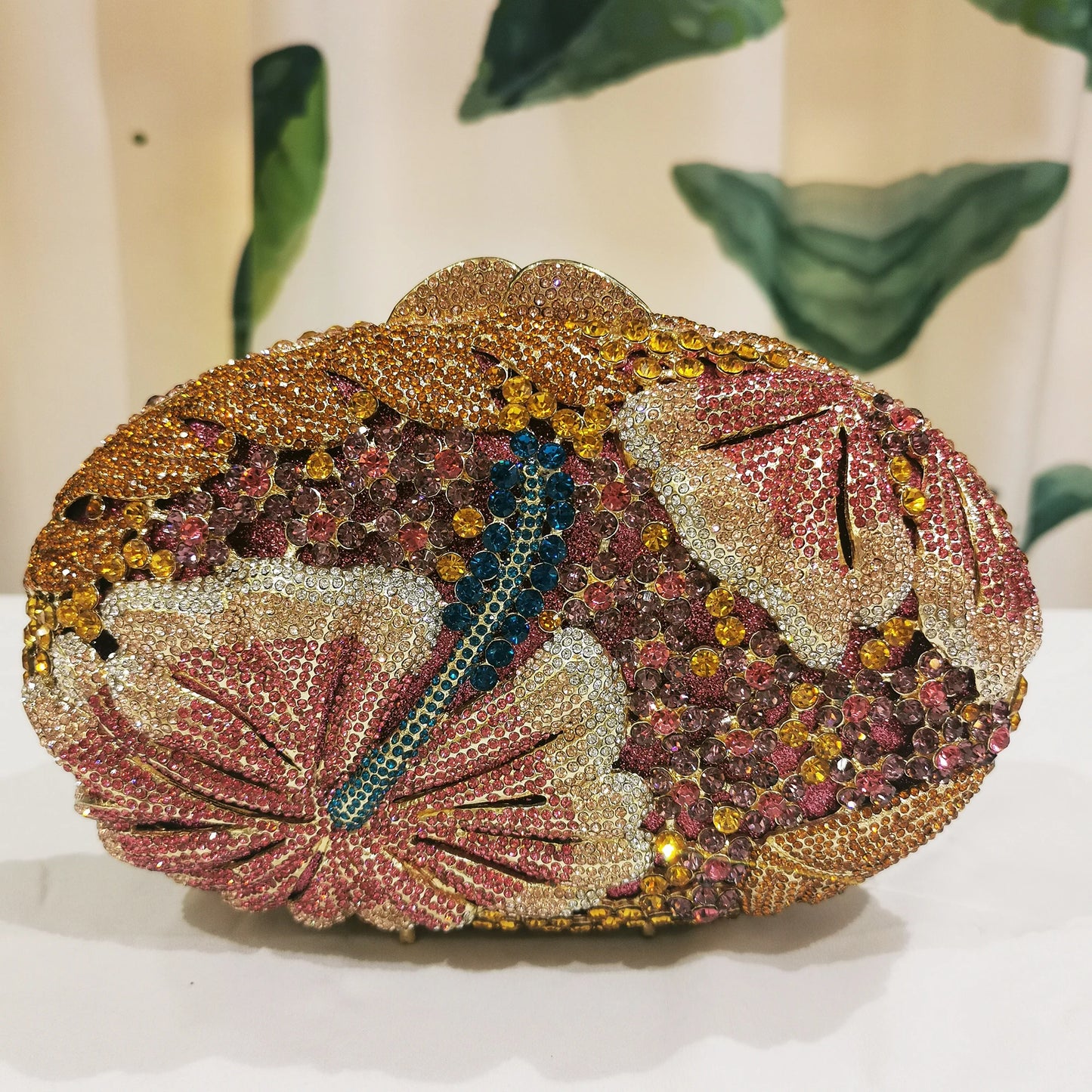 Blue/Yellow/White Multicolored Diamond Crystal Clutch Rhinestone Women Clutches High Quality Phone Wallet Best Party Purse Bag