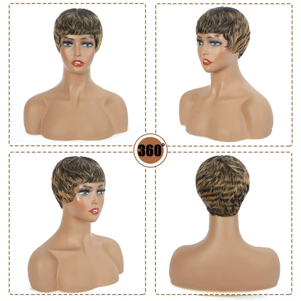 Short Red Hair Wig Synthetic Short Wigs for Black Women Short Haircut Wig Short Red for Women